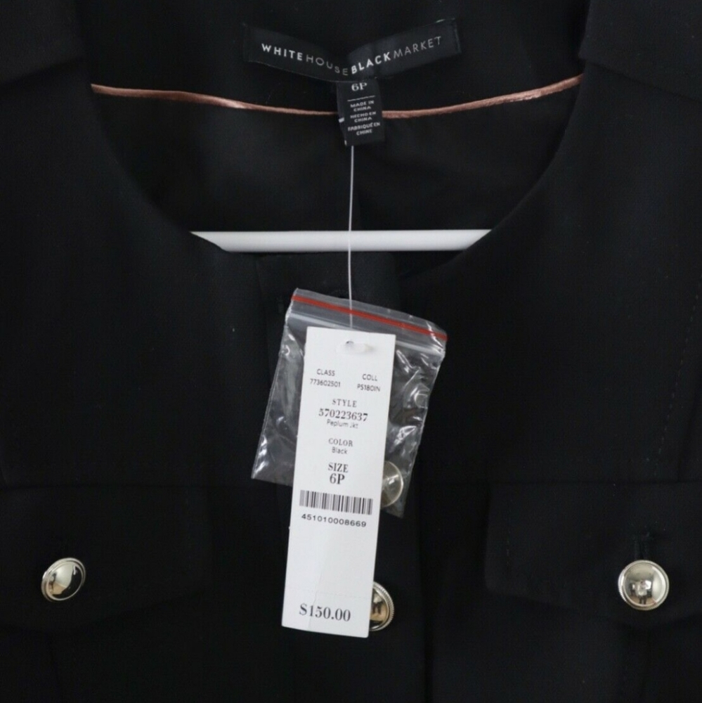 WHBM Bell-Sleeve Peplum Jacket 🖤 (4P) - Picture 14 of 14